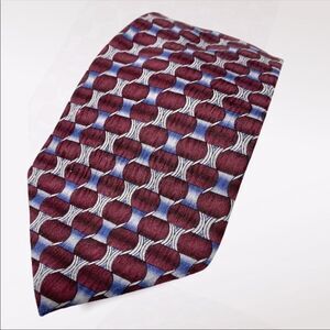 OUTLINE | Maroon Geometric Silk Tie